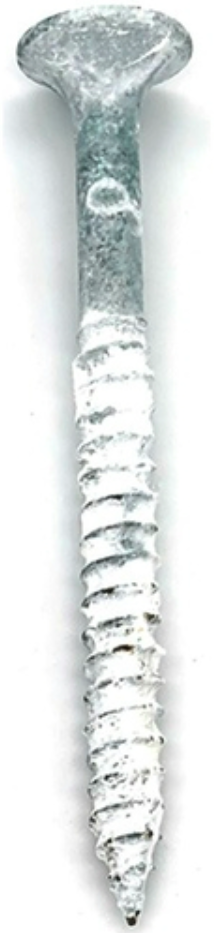 White deposits on the screw surface after exposure
